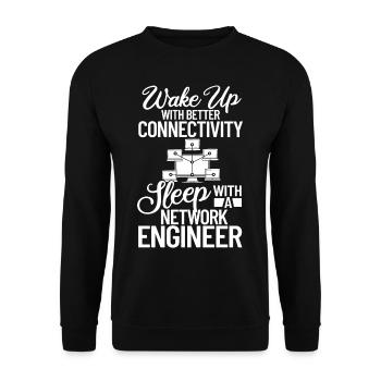 Netzwerkingenieur Network Engineer Computer - Unisex Pullover - Schwarz - Vorne - Alina (178cm) & Michal (187cm)