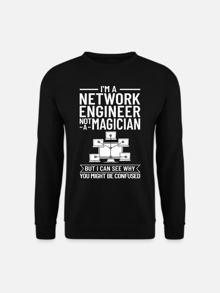 Netzwerkingenieur Network Engineer Computer - Unisex Pullover - Schwarz