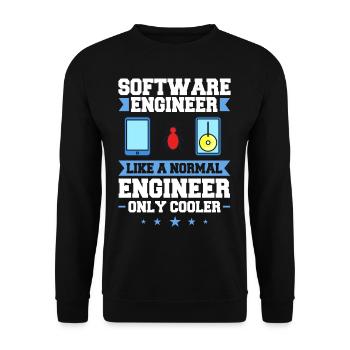 Software Engineering Software Engineering Engineer - Unisex Sweatshirt - black - Front - Alina (178cm) & Michal (187cm)