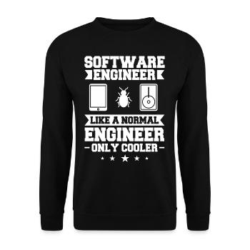 Software Engineering Software Engineering Engineer - Unisex Sweatshirt - black - Front - Alina (178cm) & Michal (187cm)