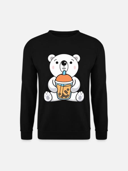 Bubble Tea Eisbär - Unisex Pullover - Schwarz
