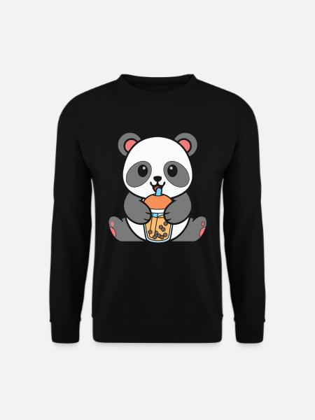 Bubble Tea Panda - Unisex Sweatshirt - black