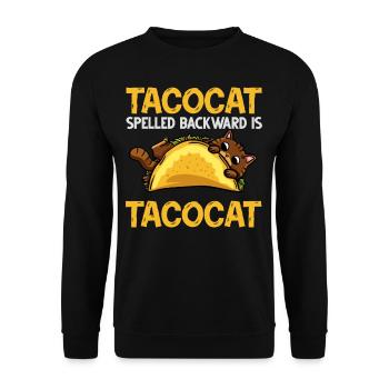 Tacocat Taco Chat Chat Chat Fast Food - Sweat-shirt Unisexe - noir - Devant - Alina (178cm) & Michal (187cm)