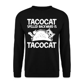 Tacocat Taco Chat Chat Chat Fast Food - Sweat-shirt Unisexe - noir - Devant - Alina (178cm) & Michal (187cm)