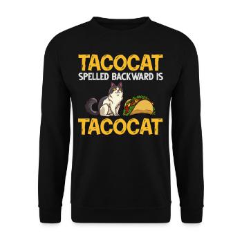Tacocat Taco Chat Chat Chat Fast Food - Sweat-shirt Unisexe - noir - Devant - Alina (178cm) & Michal (187cm)