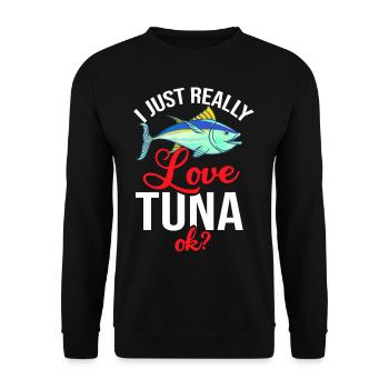 Thon rouge Pêcheur de thon rouge Grec - Sweat-shirt Unisexe - noir - Devant - Alina (178cm) & Michal (187cm)