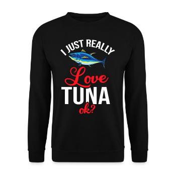 Thon rouge Pêcheur de thon rouge Grec - Sweat-shirt Unisexe - noir - Devant - Alina (178cm) & Michal (187cm)