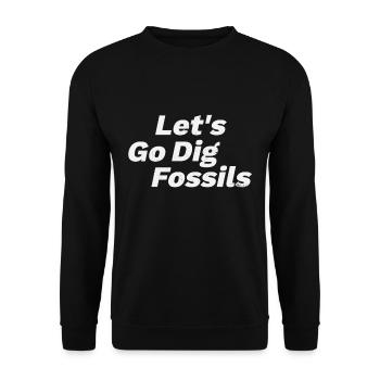 Fossilien Versteinerung Ammonit Spruch Vintage - Unisex Pullover - Schwarz - Vorne - Alina (178cm) & Michal (187cm)