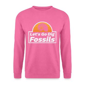 Fossilien Versteinerung Ammonit Spruch Retro - Unisex Pullover - Pink - Vorne