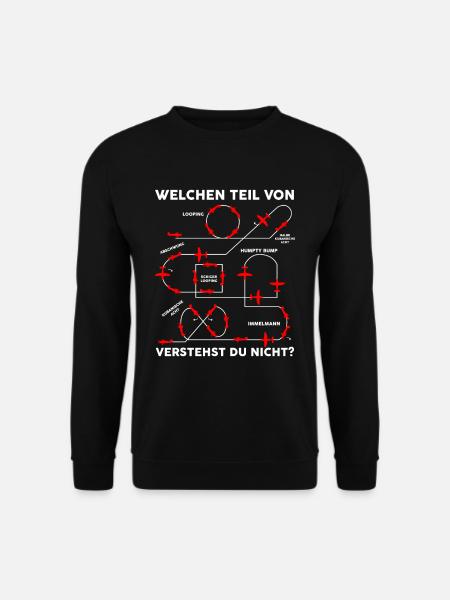 Welchen Teil verstehst du nicht Modellflug Flieger - Unisex Pullover - Schwarz