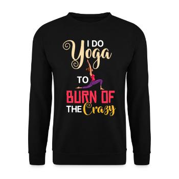 Yoga Licorne Débutant Entraînement Citations Méditation - Sweat-shirt Unisexe - noir - Devant - Alina (178cm) & Michal (187cm)