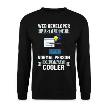 Web Development Web Developer Developer Manager - Unisex Sweatshirt - black - Front - Alina (178cm) & Michal (187cm)