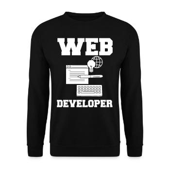 Web Development Web Developer Developer Manager - Unisex Sweatshirt - black - Front - Alina (178cm) & Michal (187cm)