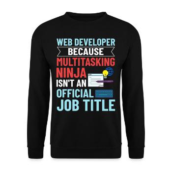 Web Development Web Developer Developer Manager - Unisex Sweatshirt - black - Front - Alina (178cm) & Michal (187cm)