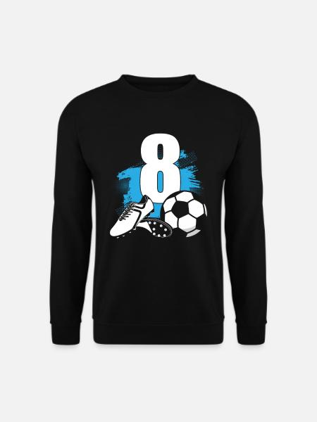 Soccer Ball 8 Years Old Fußballer - Unisex Pullover - Schwarz