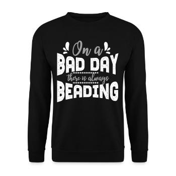 There Is Always Beading - Unisex Sweatshirt - black - Front - Alina (178cm) & Michal (187cm)
