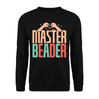 Master Beader - Unisex Sweatshirt - black - Front - Alina (178cm) & Michal (187cm)