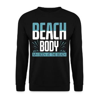 Body At The Beach - Unisex Sweatshirt - black - Front - Alina (178cm) & Michal (187cm)