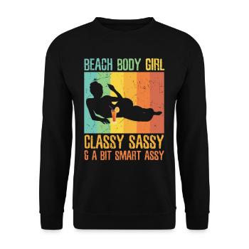 Body Girl - Unisex Sweatshirt - black - Front - Alina (178cm) & Michal (187cm)