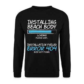 Body Programmer 404 Body Not Found - Unisex Sweatshirt - black - Front - Alina (178cm) & Michal (187cm)