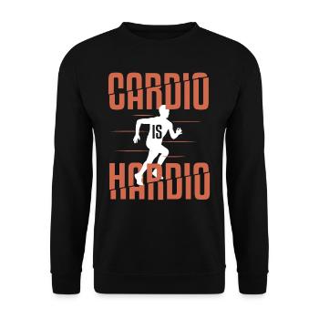 Is Hardio Runner Running - Unisex Sweatshirt - black - Front - Alina (178cm) & Michal (187cm)