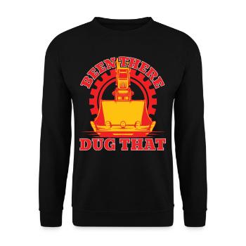 There Dug That Constuction Worker - Unisex Sweatshirt - black - Front - Alina (178cm) & Michal (187cm)