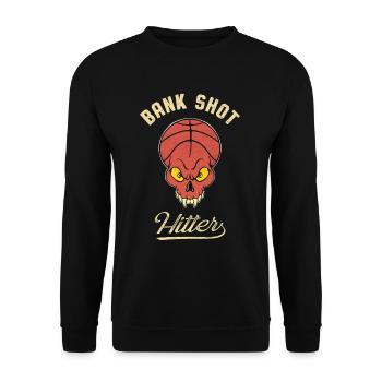 Basketball Player Bank Shot Hitter Bball Fan - Unisex Sweatshirt - black - Front - Alina (178cm) & Michal (187cm)