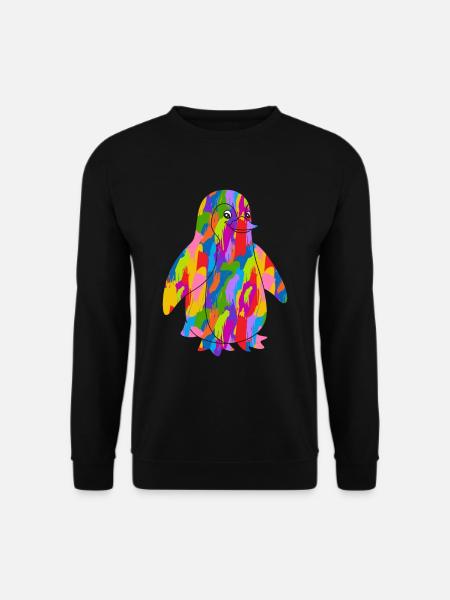Pinguin Bunt - Unisex Pullover - Schwarz