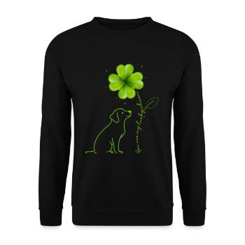 You are my lucky charm Labrador shamrock - Unisex Sweatshirt - black - Front - Alina (178cm) & Michal (187cm)