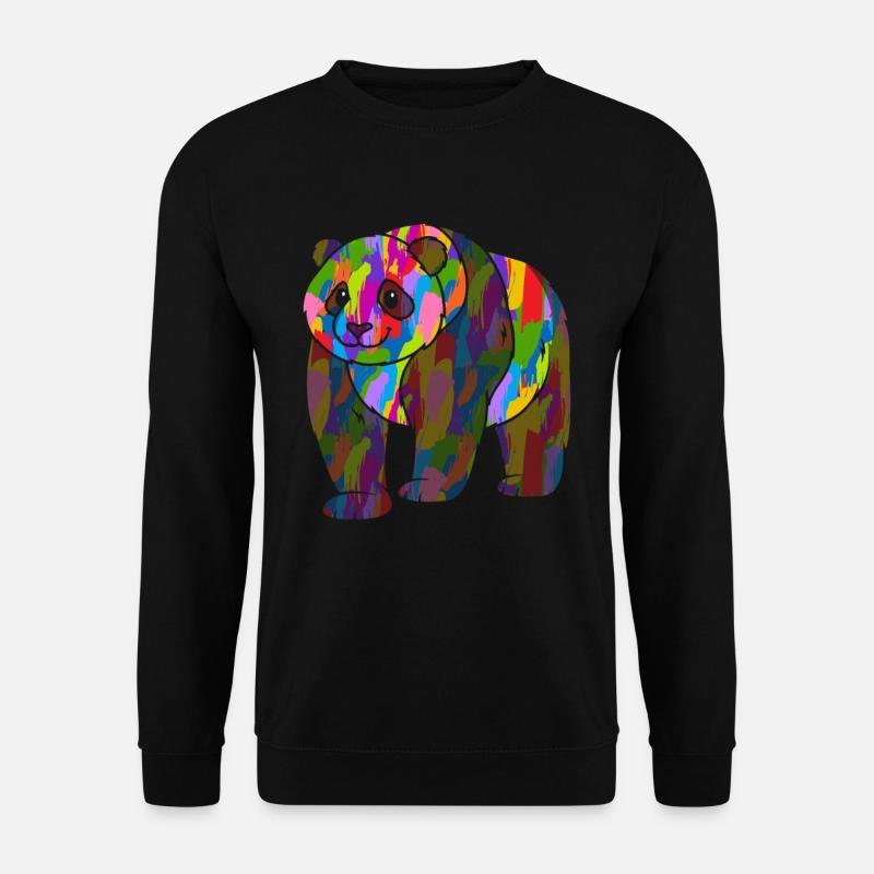 Panda Bunt - Unisex Pullover - Schwarz