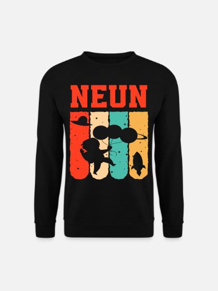 Astronaut 9th Birthday Space Boy Gift - Unisex Sweatshirt - black