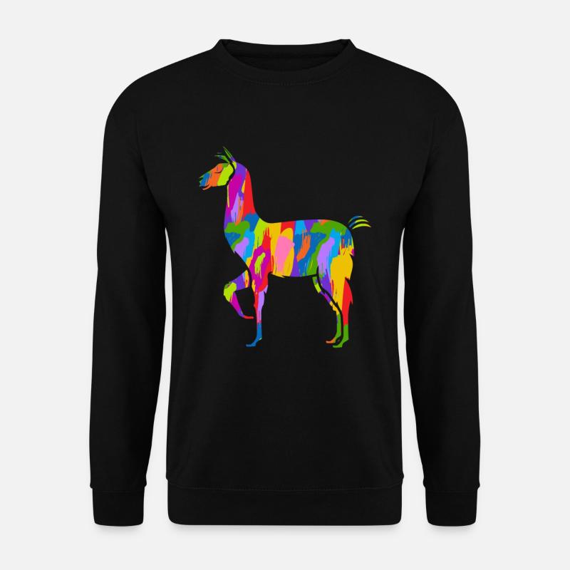 Lama Bunt - Unisex Pullover - Schwarz