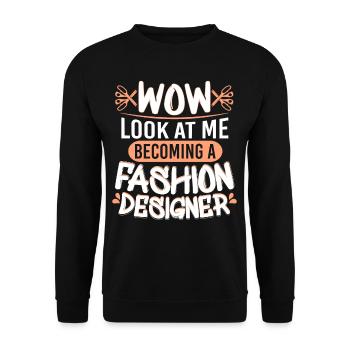 Look At Me Fashion Designer - Unisex Sweatshirt - black - Front - Alina (178cm) & Michal (187cm)