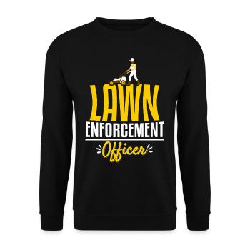 Enforcement Officer Gardening Pun - Unisex Sweatshirt - black - Front - Alina (178cm) & Michal (187cm)