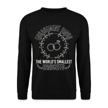 Rings Worlds Smallest Handcuffs - Unisex Sweatshirt - black - Front - Alina (178cm) & Michal (187cm)
