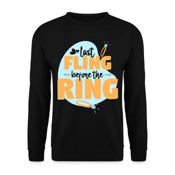 Fling Before The Ring Engagement - Unisex Sweatshirt - black - Front - Alina (178cm) & Michal (187cm)