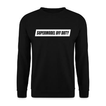Supermodel In Zivil Top Model Off Duty JGA Kostüm - Unisex Pullover - Schwarz - Vorne - Alina (178cm) & Michal (187cm)
