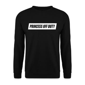 Prinzessin In Zivil Princess Off Duty JGA Kostüm - Unisex Pullover - Schwarz - Vorne - Alina (178cm) & Michal (187cm)
