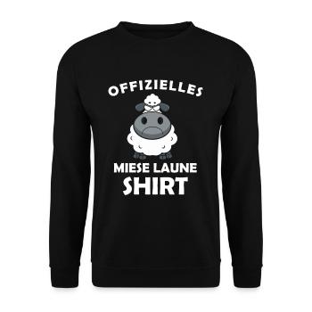 Offizielles Miese Laune Shirt - Unisex Pullover - Schwarz - Vorne - Alina (178cm) & Michal (187cm)