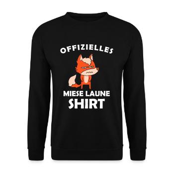Offizielles Miese Laune Shirt - Unisex Pullover - Schwarz - Vorne - Alina (178cm) & Michal (187cm)