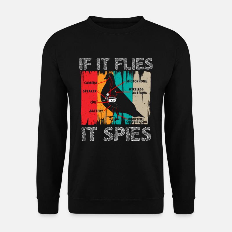 Les oiseaux ne sont pas réels - Sweat-shirt Unisexe - noir