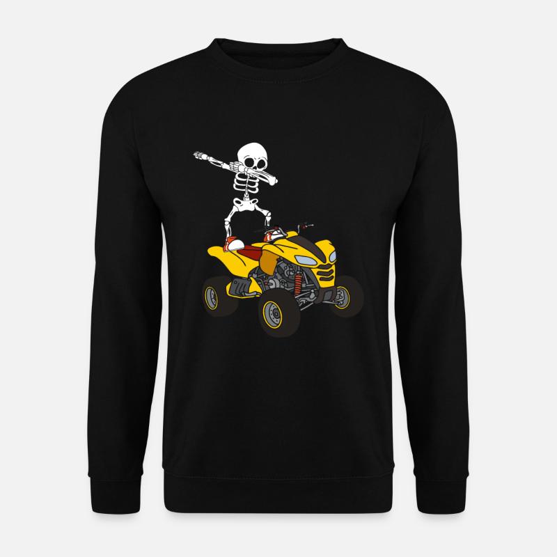 Dabbing Skeleton Quad Bike - Unisex Sweatshirt - black