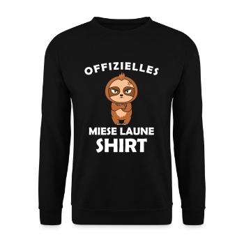 Offizielles Miese Laune Shirt - Unisex Pullover - Schwarz - Vorne - Alina (178cm) & Michal (187cm)