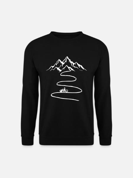 Handbike Descente Tricycle Vélo Montagnes - Sweat-shirt Unisexe - noir