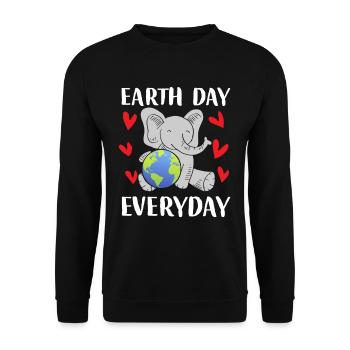 Earth Day Everyday - Unisex Pullover - Schwarz - Vorne - Alina (178cm) & Michal (187cm)