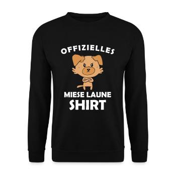 Offizielles Miese Laune Shirt - Unisex Pullover - Schwarz - Vorne - Alina (178cm) & Michal (187cm)