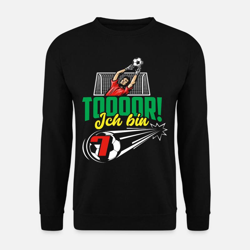 Fußball 7. Geburtstag Jungen Geschenk - Unisex Pullover - Schwarz