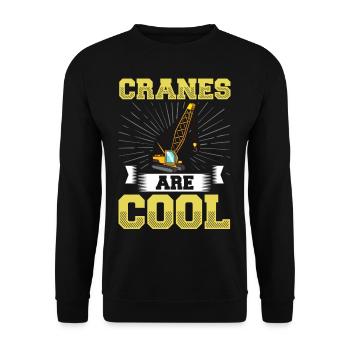 Crane Operator Construction Worker Crane Tower Training - Unisex Sweatshirt - black - Front - Alina (178cm) & Michal (187cm)
