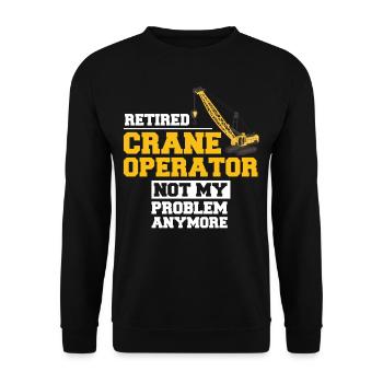 Crane Operator Construction Worker Crane Tower Training - Unisex Sweatshirt - black - Front - Alina (178cm) & Michal (187cm)