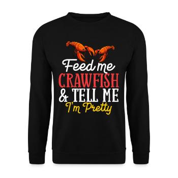 Crabs Cooking Pot Tails Crab Lobster - Unisex Sweatshirt - black - Front - Alina (178cm) & Michal (187cm)